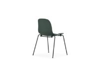 Bild von Normann Copenhagen Form Stuhl stapelbar SH: 44,2 cm - Grün/Schwarz