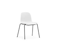 Bild von Normann Copenhagen Form Stuhl stapelbar SH: 44,2 cm – Weiß/Schwarz