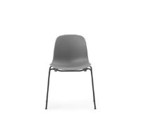 Bild von Normann Copenhagen Form Stuhl stapelbar SH: 44,2 cm - Grau/Schwarz