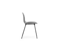 Bild von Normann Copenhagen Form Stuhl stapelbar SH: 44,2 cm - Grau/Schwarz