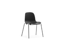 Bild von Normann Copenhagen Form Stuhl stapelbar SH: 44,2 cm - Schwarz/Schwarz