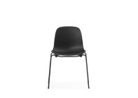 Bild von Normann Copenhagen Form Stuhl stapelbar SH: 44,2 cm - Schwarz/Schwarz