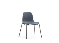 Bild von Normann Copenhagen Form Stuhl stapelbar SH: 44,2 cm - Blau/Schwarz