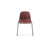 Bild von Normann Copenhagen Form Stuhl stapelbar SH: 44,2 cm - Rot/Schwarz