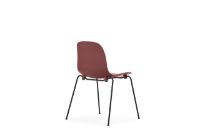 Bild von Normann Copenhagen Form Stuhl stapelbar SH: 44,2 cm - Rot/Schwarz