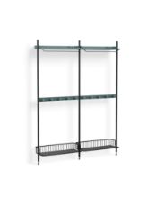 Bild von HAY Pier System 1042 2 Säulen 162 x 209 cm – PS blauer Stahl/schwarz eloxierte Profile/Anthrazit-Drahtregal