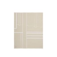 Bild von Kristina Dam Studio Architecture Plaid-Überwurf, 130 x 180 cm – gebürstete Baumwolle, Beige/Gebrochenes Weiß