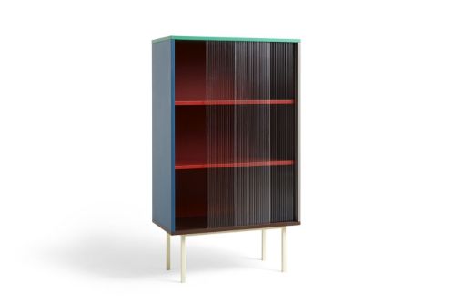 HAY Color Schrank hoch m. Glastüren 75x39x130 cm - Multi