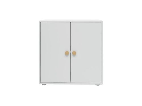 FLEXA Roomie Mini Bücherregal 2 Türen H: 74,5 cm – Weiß/Eiche