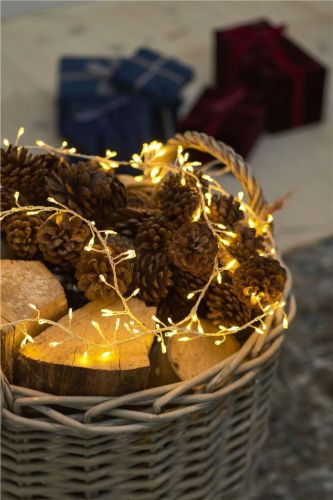Sirius Knirke Cluster Lichterkette 160 LED Lichter – Silber