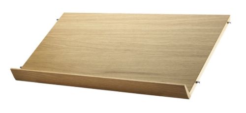String Furniture Magazine Shelf Solid B: 78 cm - Oak