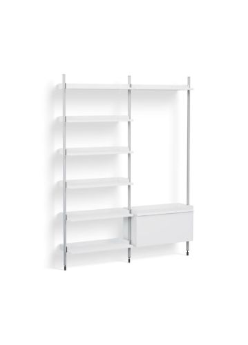HAY Pier System 152 2 Columns 162x209 cm - PS White Steel/Clear Anodised Profiles