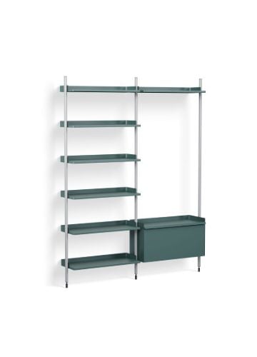 HAY Pier System 152 2 Columns 162x209 cm - PS Blue Steel/Clear Anodised Profiles