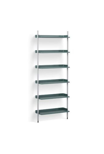 HAY Pier System 101 1 Column 82x209 cm - PS Blue Steel/Clear Anodised Profiles