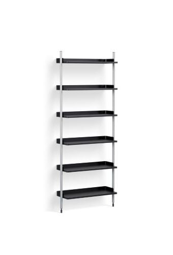 HAY Pier System 101 1 Column 82x209 cm - PS Black Steel/Clear Anodised Profiles