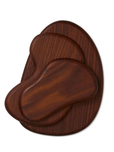 Ferm Living Cairn Schneidebretter 3er-Set – Dunkelbraun