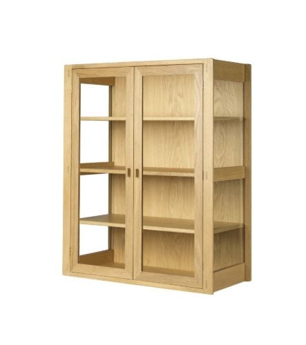FDB Møbler A90 Boderne Vitrine Rasmus Appel H: 106 cm – Lackierte Eiche/Natur