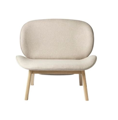 FDB Møbler L32 Suru Loungestol H: 82 cm - Eg/Beige