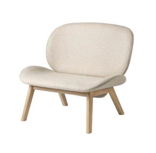 FDB Furniture L32 Suru Loungesessel H: 82 cm – Eiche/Beige