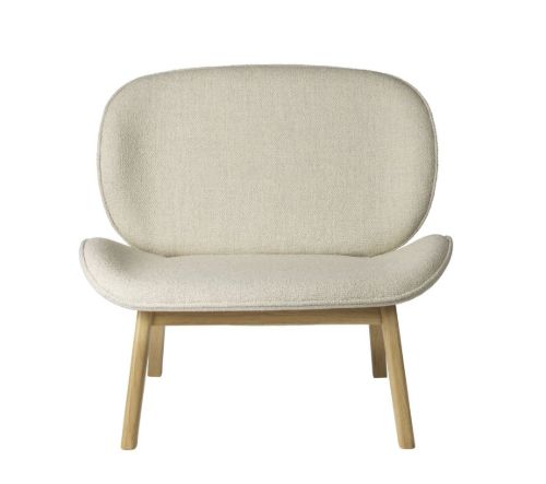 FDB Møbler L32 Suru Loungestol H: 82 cm - Eg/Lys Beige