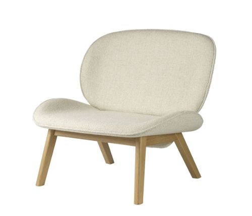FDB Møbler L32 Suru Loungesessel H: 82 cm – Eiche/Hellbeige