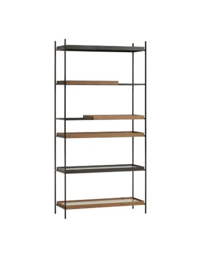 Woud Tray Shelf High 201x100 cm - Walnut/Black