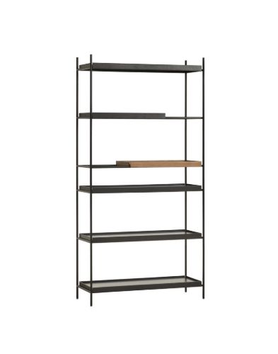 Woud Tray Shelf High 201x100 cm - Walnut/Black