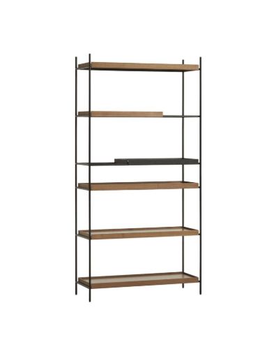 Woud Tray Shelf High 201x100 cm - Walnut/Black