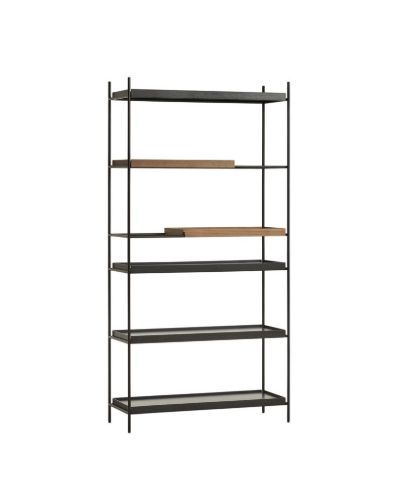 Woud Tray Shelf High 201x100 cm - Walnut/Black