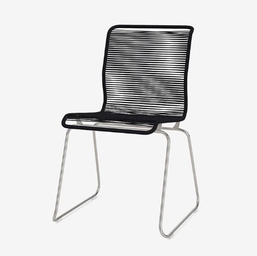 Montana Panton One Dining SH: 49 cm - Stainless Steel/Paper Black