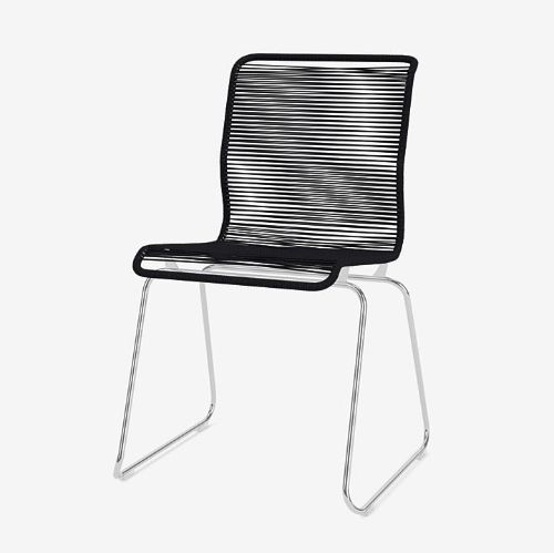 Montana Panton One Dining SH: 49 cm - Chrome/Paper Black