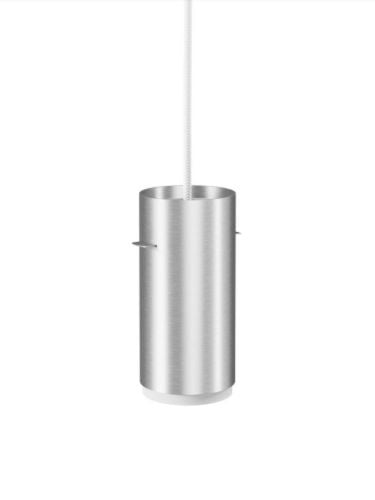 Moebe Tube Pendelleuchte Small H: 16 cm – Gebürstetes Aluminium
