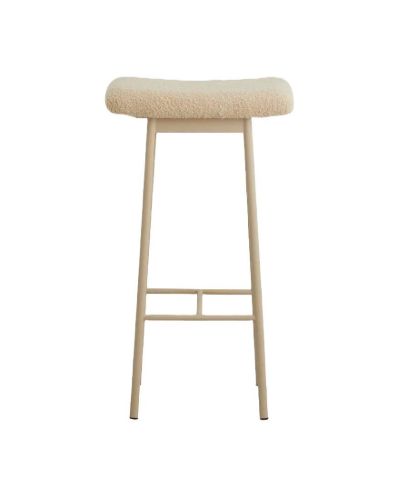 Nordal ZALA Barstol m. Imiteret Lammeskind SH: 72 cm - Beige