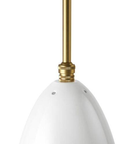 GUBI Grasshopper Pendelleuchte H: 37 cm - Weiß glänzend