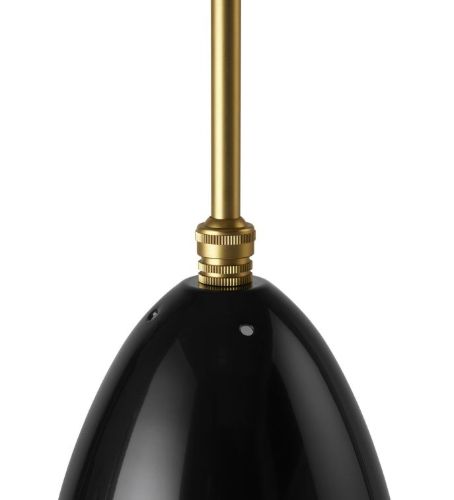 GUBI Grasshopper Pendelleuchte H: 37 cm - Schwarz glänzend