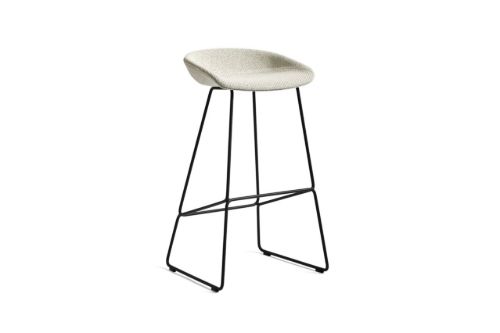HAY AAS 39 About A Stool Full Upholstery SH: 75 cm - Black Powder Coated Steel/Coda 100