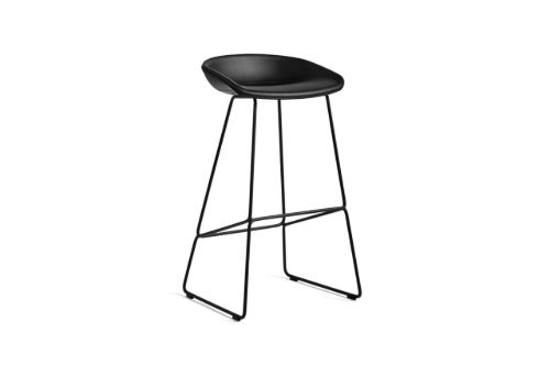 HAY AAS 39 About A Stool Full Upholstery SH: 75 cm - Black Powder Coated Steel/Sierra SI1001