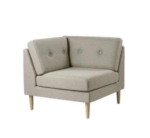 FDB Møbler L42 Firhøj Ecksofa-Modul B: 90 cm – Beige
