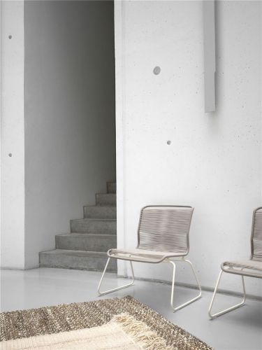 Montana Panton One Lounge Stühl SH: 40 cm – Edelstahl/Carmen