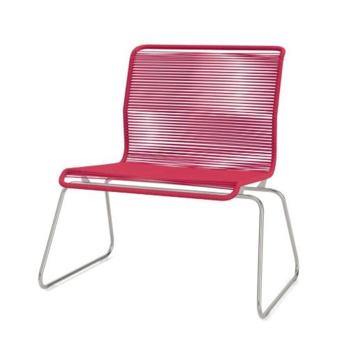 Montana Panton One Lounge Stol SH: 40 cm - Stainless Steel/Scarlett