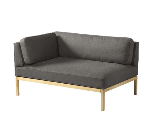 FDB Møbler L37 7-9-13 Venstre Hjørne 130x90 cm - Grey/Main Line Flax