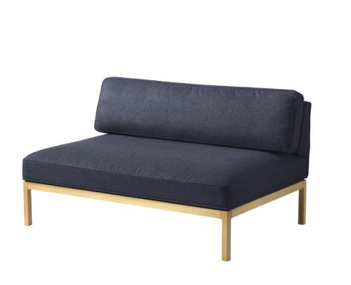 FDB Møbler L37 7-9-13 Midtermodul 130x90 cm - Dark Blue/Main Line Flax