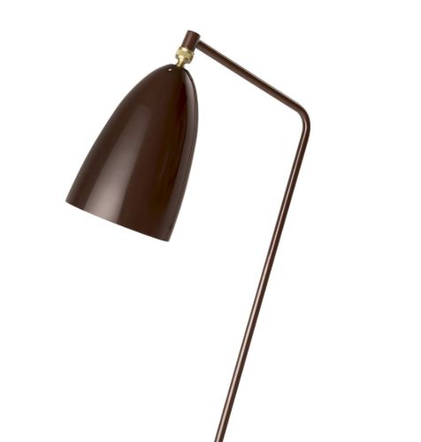GUBI Grasshopper Stehleuchte H: 125 cm - Walnussbraun glänzend