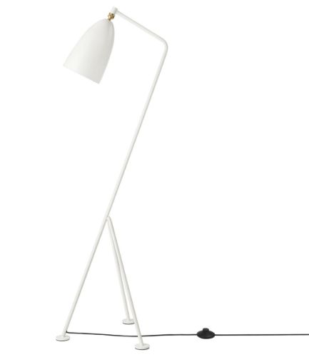 GUBI Gräshoppa Floor Lamp H: 125 cm - Alabaster White Glossy