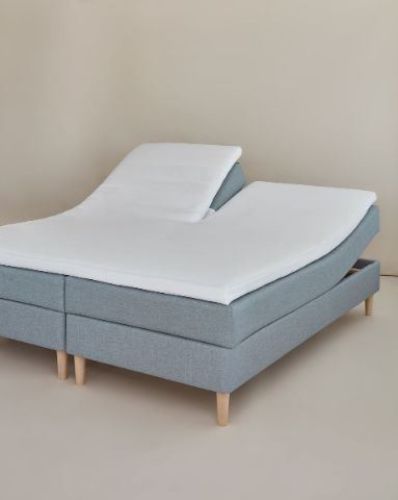 CPH Living Splitlagen Egyptisk Bomuldssatin U90 180x200x7 cm - Hvid