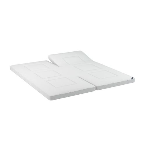 GOD NAT Odin Deluxe Natur Latex 60 Vendbar Sommer/Vinter Split Topmadras 180x210cm - Hvid
