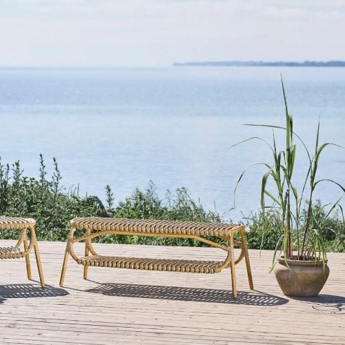 Sika-Design Machiya Außenbank SH: 44 cm – Natur