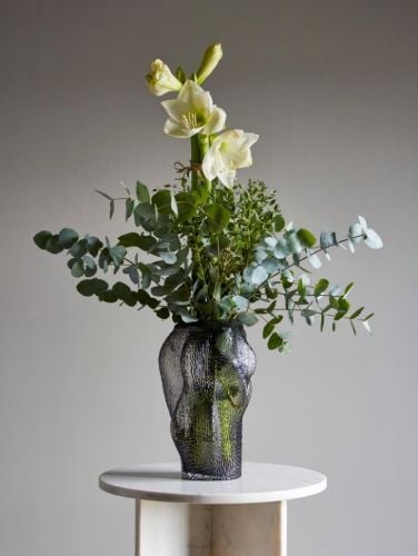 Bloomingville Khalid Vase H: 32 cm – Grau/Glas