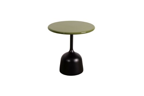 Cane-line Outdoor Glaze Sofabord Lille Ø: 45 cm - Lava Grey/Green