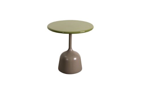 Cane-line Outdoor Glaze Sofabord Lille Ø: 45 cm - Taupe/Green